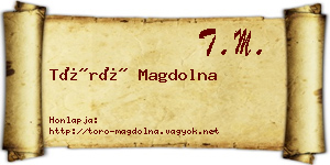 Törő Magdolna névjegykártya